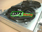 GPI 52MM Aluminum Radiator &shroud+fan for Nissan Skyline R33 R34 GTR GTST RB25DET 1994-1998 1994 1995 1996 1997 1998