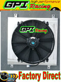 GPI Aluminum Radiator +shroud + fan for 1979-1986 Holden Commodore VB VC VH VK V8  MT 1979 1980 1981 1982 1983 1984 1985 1986