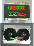 GPI 52MM aluminum radiator +shroud+ fan for 1990-1997  MAZDA MIATA MX5 MX-5 MX V MT  1990 1991 1992 1993 1994 1995 1996 1997