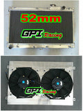 GPI 52MM aluminum radiator +shroud+ fan for 1990-1997  MAZDA MIATA MX5 MX-5 MX V MT  1990 1991 1992 1993 1994 1995 1996 1997