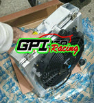 GPI Radiator Shroud Fan +  HOSE For Honda Civic CRX EG EK B16 B18 32mm Pipe 1992 1993 1994 1995 1996 1997 1998 1999 2000
