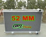 GPI 52MM NEW aluminum radiator &２× FANS for Nissan S13 CA18DET CA18  1.8L Turbo 1988-1994 1988 1989 1990 1991 1992 1993 1994