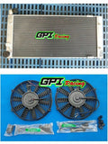 GPI Aluminum radiator + fans for 1983-1998 VW Golf 2 & Corrado VR6 Turbo Manual MT 1991 1992 1993 1994 1995 1996 1997 1998 83 84 85 86 87 88 89 90