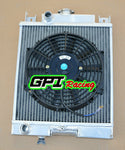 GPI 2ROW aluminum radiator & fan for SUZUKI SWIFT GTI 1.0/1.3/1.6 1989 1990 1991 1992 1993 1994