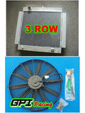 GPI 3Rows Aluminum Radiator & FAN for Ford Escort Mk1 Mk2 RS2000 1968-1980 MT 79 1968 1969 1970 1971 1972 1973 1974 1975 1976 1977 1978 1979 1980