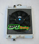 GPI 2ROW aluminum radiator & fan for SUZUKI SWIFT GTI 1.0/1.3/1.6 1989 1990 1991 1992 1993 1994