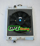 GPI 2ROW aluminum radiator & fan for SUZUKI SWIFT GTI 1.0/1.3/1.6 1989 1990 1991 1992 1993 1994