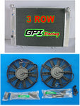 GPI 3ROWS Aluminum Radiator + fan for HOLDEN COMMODORE VB VC VH VK V8 1979-1986 AT 1979 1980 1981 1982 1983 1984 1985 1986