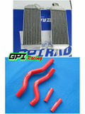 aluminum radiator & silicone hose for 2001-2008 Suzuki RM250 2-stroke 2001 2002 2003 2004 2005 2006 2007 2008