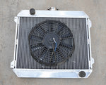 GPI 3 core Aluminum Radiator & Fan for 1975-1979 Datsun Stanza 620 L20B MT  1975 1976 1977 1978 1979