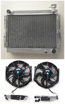 Aluminum Radiator&fans For 1980-1990 Toyota LandCruiser 60 Series FJ60 FJ61 FJ62 4.0 3F MT 1981 1982 1983 1984 1985 1986 1987 1988 1989