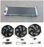 4ROW aluminum radiator +fans for 1991-2001 Jeep Cherokee I6 4.0L XJ AT/MT 1991 1992 1993 1994 1995 1996 1997 1998 1999 2000 2001