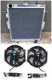 Aluminum Radiator & Two FANS for Toyota Landcruiser HDJ78 HDJ79 HZJ78 HZJ79 1HZ 4.2L 2001-2007 2001 2002 2003 2004 2005 2006 2007