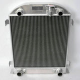 3 Row Aluminum Radiator +fan For Ford Model A W / Flathead Engine V8 1928-1929