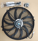 GPI 2pcs 16" 16 inch Universal Electric Radiator  /Intercooler COOLING Fan &mounting kit