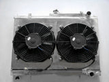 GPI 52MM Aluminum Radiator &shroud+fan for Nissan Skyline R33 R34 GTR GTST RB25DET 1994-1998 1994 1995 1996 1997 1998