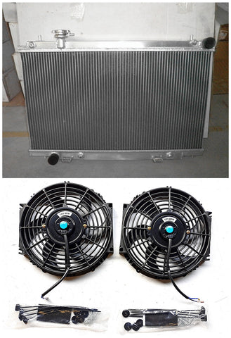 GPI Aluminum Radiator +FAN For 2003-2009 Nissan Fairlady 350Z Z33 AT/MT 2003 2004 2005 2006 2007 2008 2009