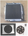 GPI Aluminum Radiator +Shroud + Fan For 1990-2001 Toyota Land Cruiser Landcruiser 75 Series HZJ75  1990 1991 1992 1993 1994 1995 1996 1997 1998 1999 2000 2001