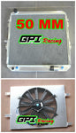 50MM Aluminum radiator +shroud & fan fit 88-97 Toyota Surf Hilux 2.4/2.0 LN130 AT/MT 1988 1989 1990 1991 1992 1993 1994 1995 1996 1997