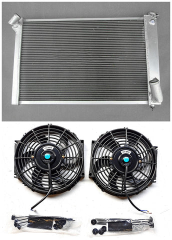 Aluminum Radiator &Fans for 1969-1972 Chevrolet Corvette Sm Block Champion 1970 1971 1972