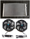 Aluminum Radiator & fans FOR VW GOLF GTI Jetta MK4 SKODA SEAT Audi A3 TT Quattro 1.8T A4 PQ34 1997 1998 1999 2000 2001 2002 2003 2004 2005 2006