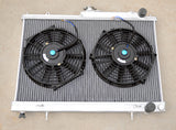 GPI Aluminum Radiator & FAN for Nissan Skyline R33 R34 GTR GTST RB25DET MT   1993 1994 1995 1996 1997 1998 1999 2000 2001 2002 2003 2004 2005 2006