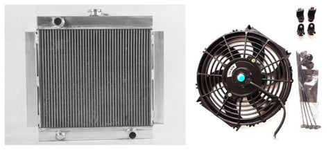 GPI 3Rows Aluminum Radiator & FAN for Ford Escort Mk1 Mk2 RS2000 1968-1980 MT 79 1968 1969 1970 1971 1972 1973 1974 1975 1976 1977 1978 1979 1980