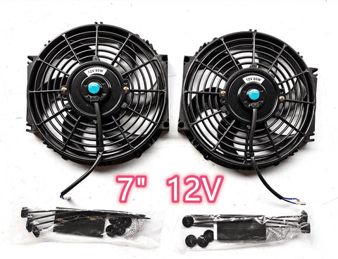 thumbnail image 2 of 2-Pack Longhongauto 10 Inch Universal Slim Electric Radiator Fans – 12V, Push/Pull, 8 Blades 2 of 5
