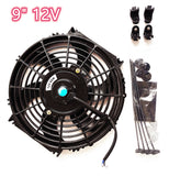 GPI 2× 9" 9 inch Universal Electric Radiator / Intercooler Fan +mounting kit