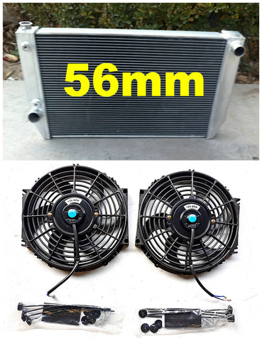 GPI Aluminum Radiator + 2 X FANS For 1977-1984 Ford Falcon V8 6 cylinderl XC XD XE XF FAIRLANE ZH/ZJ/ZK/ZL Manual / auto 1977 1978 1979 1980 1981 1982 1983 1984