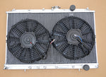 GPI 52MM aluminum radiator +FAN for MITSUBISHI EVO1/2/3 Lancer EVO 1 2 3 Race  I II III