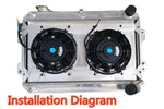 GPI All-Aluminum Radiator Shroud &Fans for  1979-1985 Mazda RX7 RX-7 S1 S2 S3  MT 1979 1980 1981 1982 1983 1984 1985