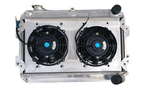 GPI 3ROW All-Aluminum Radiator &Shroud &Fans for  1979-1985 Mazda RX7 RX-7 S1 S2 S3  MT 1979 1980 1981 1982 1983 1984 1985