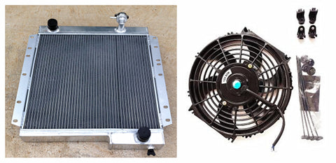 GPI Aluminum Radiator& fan for Toyota Land Cruiser FJ40 FJ45 Petrol MT LandCruiser  1969-1980 1969 1970 1971 1972 1973 1974 1975 1976 1977 1978 1979 1980