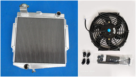 GPI 3 CORE  Aluminum RADIATOR+ fan for  1966-1970 Datsun Roadster Fairlady 1966 1967 1968 1969 1970