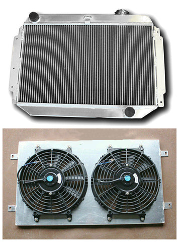 GPI  Aluminum Radiator& Shroud& Fans For Holden Kingswood HG HT HK HQ HJ HX HZ V8 Chev engine MT