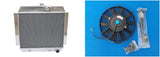 GPI 3 ROW 64MM Aluminum Radiator +16''fan for 1951-1954 CHEVY W/COOLER 1951 1952 1953 1954