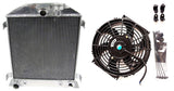 GPI 64mm 3core aluminum radiator + Fan for 1932 Ford Hiboy Hi-Boy Ford engine