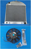 GPI 3 ROW Radiator +FAN for 28-31 ford model A chevy engine 1928 1929 1930 1930 1931