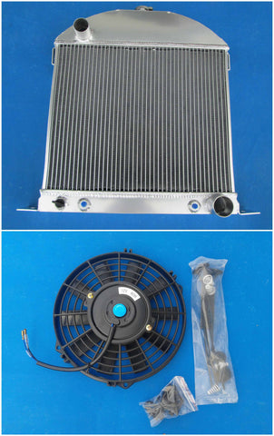 GPI 3 ROW Radiator +FAN for 28-31 ford model A chevy engine 1928 1929 1930 1930 1931