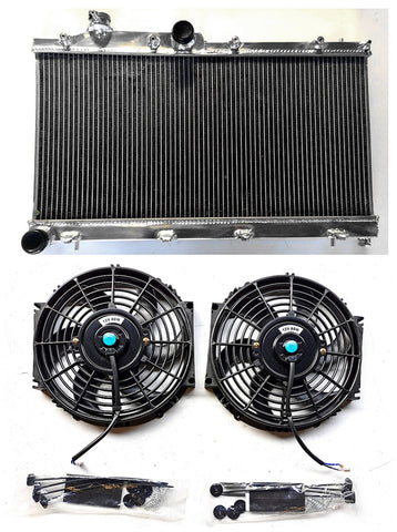 GPI Aluminum Radiator & FANS For Subaru Outback Liberty BL BP 2.0L 2.5L Non-Turbo MT 2003-2009 2003 2004 2005 2006 2007 2008 2009