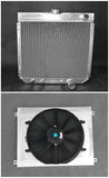 GPI 3 Row Aluminum Radiator & Shroud fan for Ford Fairlane 1963-1969 1964 1965 1966/Ford Mustang 1967-1969 1968