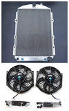 GPI Aluminum radiator & Fans FOR 1938 chevy hot/street Rod 350 V8 W/Tranny Cooler AT 1938