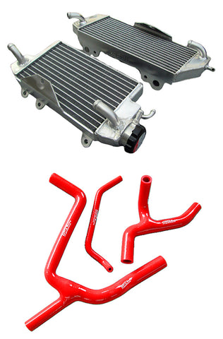 GPI Aluminum Radiator &HOSE FOR 2009-2015 Kawasaki KXF450 KX 450F KX450F 2010 2011 2012 2013 2014 2015