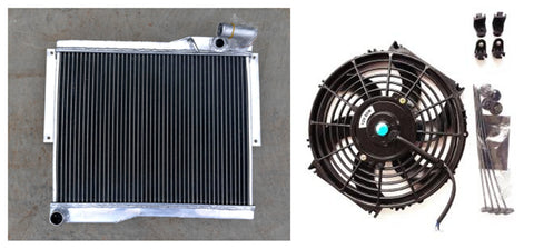 Aluminum Radiator + Fan For MG MGB GT/ROADSTER 1977-1980 1977 1978 1979 1980