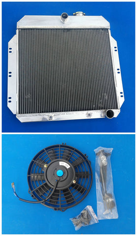 GPI 3ROW Aluminum Radiator & Fan For 1949-1954 Chevy Cars V8 Conversion 1949 1950 1951 1952 1953 1954