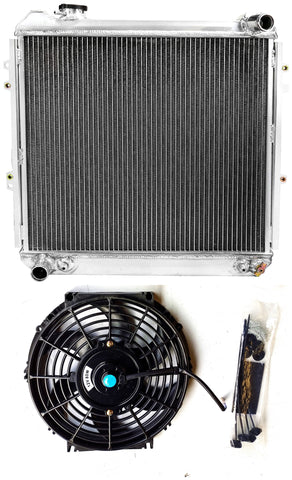 GPI Aluminum Radiator +  Fan for 1988-1995  Toyota Pickup Truck 3.0L V6 1988 1989 1990 1991 1992 1993 1994 1995