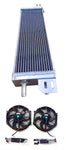 GPI Air to Water Intercooler Aluminum Liquid Heat Exchanger RACING & fans Overall Size: 23.5x6.75x2.75(end-tank) inch