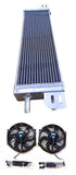 GPI Air to Water Intercooler Aluminum Liquid Heat Exchanger RACING & fans Overall Size: 23.5x6.75x2.75(end-tank) inch