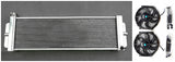 GPI Universal Full Heat Exchanger aluminum Air to Water Intercooler 24"x 8"x2.5"  &  fans